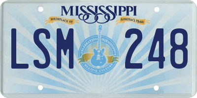 MS license plate LSM248