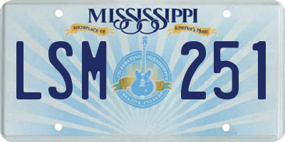 MS license plate LSM251