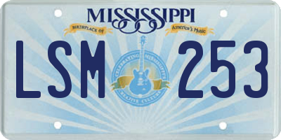 MS license plate LSM253