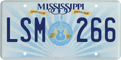 MS license plate LSM266