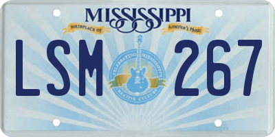 MS license plate LSM267