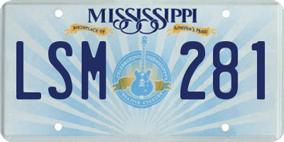 MS license plate LSM281