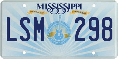 MS license plate LSM298