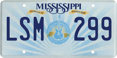 MS license plate LSM299