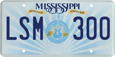MS license plate LSM300