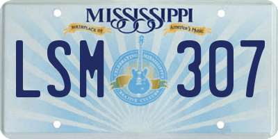 MS license plate LSM307