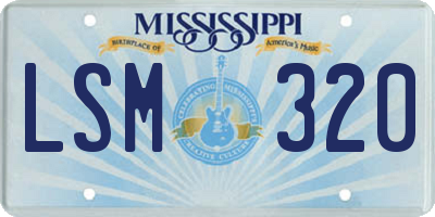 MS license plate LSM320