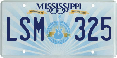 MS license plate LSM325