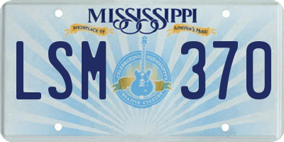 MS license plate LSM370