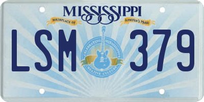 MS license plate LSM379