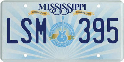 MS license plate LSM395