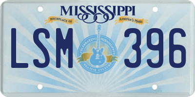 MS license plate LSM396