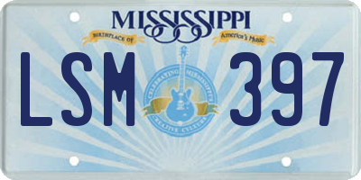 MS license plate LSM397