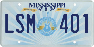 MS license plate LSM401