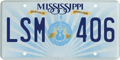 MS license plate LSM406