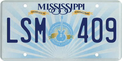 MS license plate LSM409