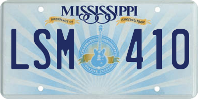 MS license plate LSM410