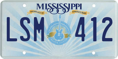 MS license plate LSM412