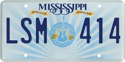 MS license plate LSM414