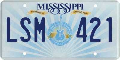 MS license plate LSM421