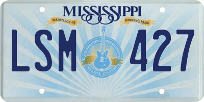 MS license plate LSM427