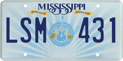 MS license plate LSM431