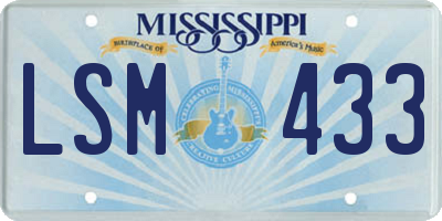 MS license plate LSM433
