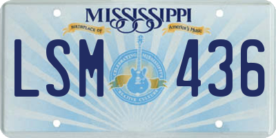 MS license plate LSM436