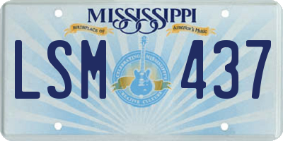 MS license plate LSM437