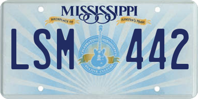 MS license plate LSM442