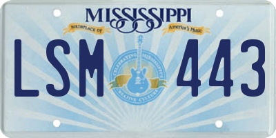 MS license plate LSM443