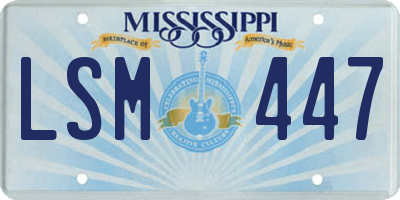 MS license plate LSM447