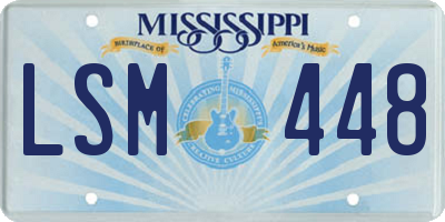 MS license plate LSM448