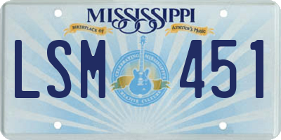MS license plate LSM451
