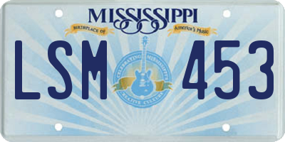 MS license plate LSM453