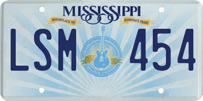 MS license plate LSM454