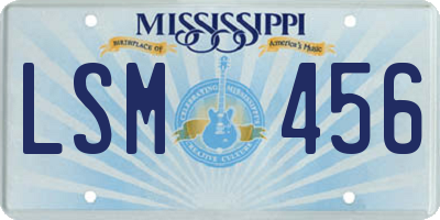 MS license plate LSM456