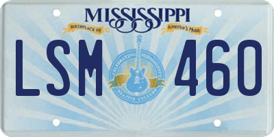 MS license plate LSM460