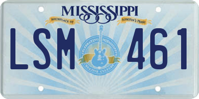 MS license plate LSM461