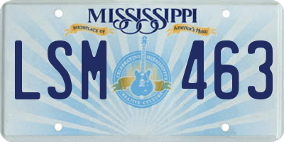 MS license plate LSM463