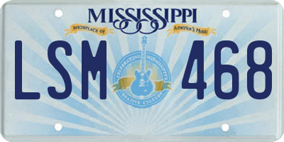 MS license plate LSM468