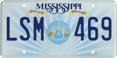 MS license plate LSM469