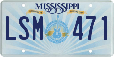 MS license plate LSM471