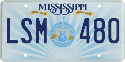 MS license plate LSM480