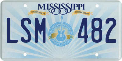 MS license plate LSM482