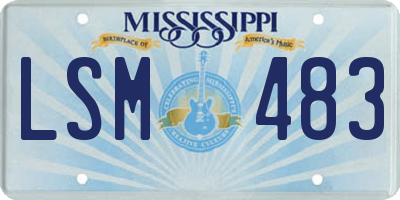 MS license plate LSM483
