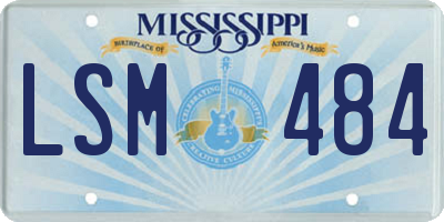 MS license plate LSM484