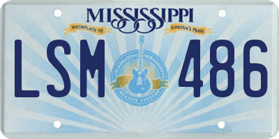 MS license plate LSM486