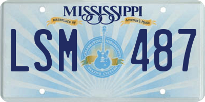 MS license plate LSM487