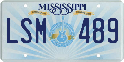 MS license plate LSM489